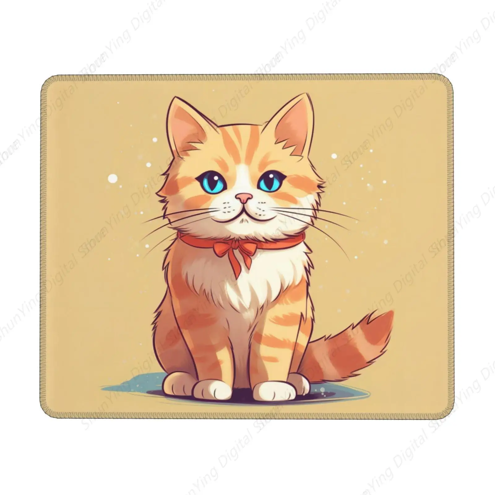 

Yellow Cat Mouse Pad Anti Slip Rubber Base Gaming Mouse Pad Suitable For Men's And Women's Computers Laptops 18*22cm