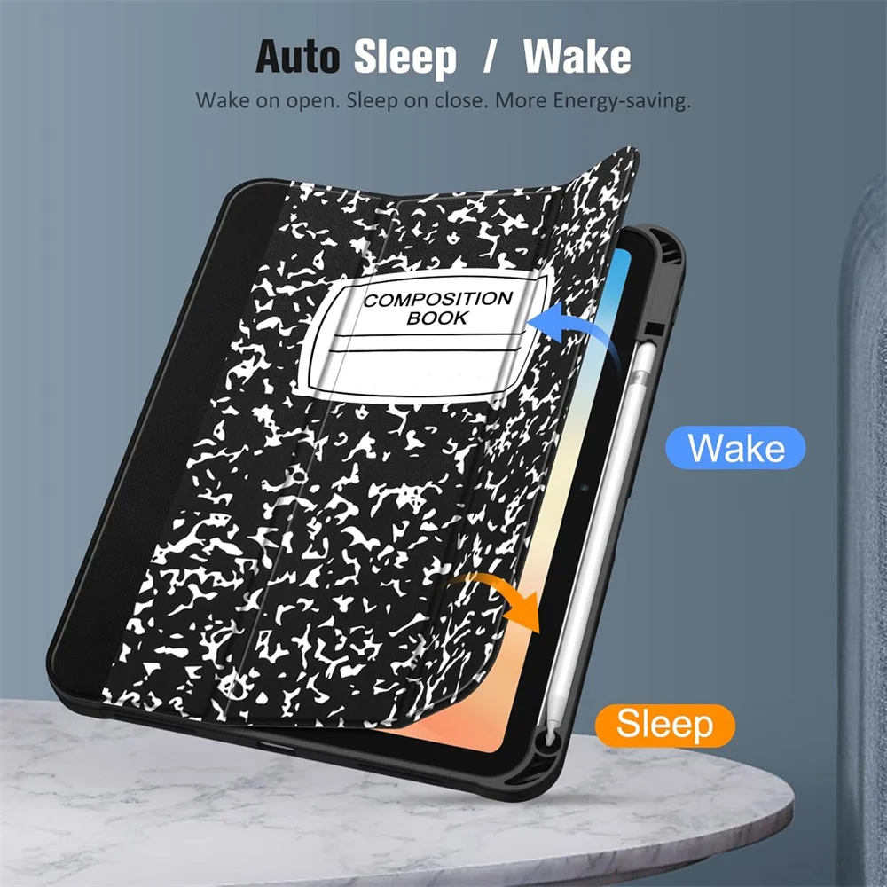 For iPad Air 8 7 6 11 M2 M3 M4 Air 5 4 10.9 Case iPad 10th Generation 11th A16 10.2 9th 8th Cover iPad Pro 11 Pencil Holder Case 2