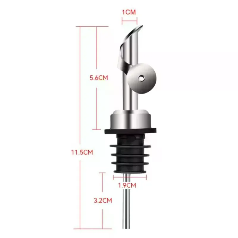 Stainless Steel Bottle Stopper Pourer With Funnel Stainless Steel Oil Bottle Stopper Leakproof Olive Oil Dispenser Cooking Tools