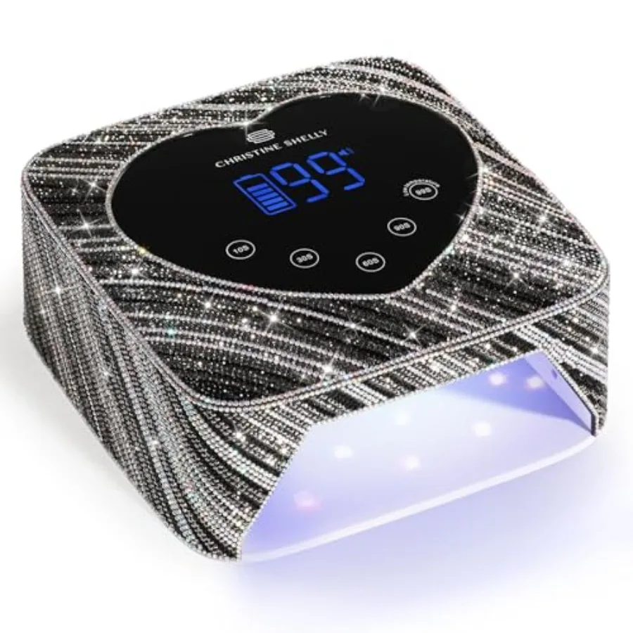 

UV LED Nail Lamp 72W Rechargeable Sparkly Nail Dryer Gel Polish Light with 5 Timer Setting Professional Quick Dry Curing Lamp w