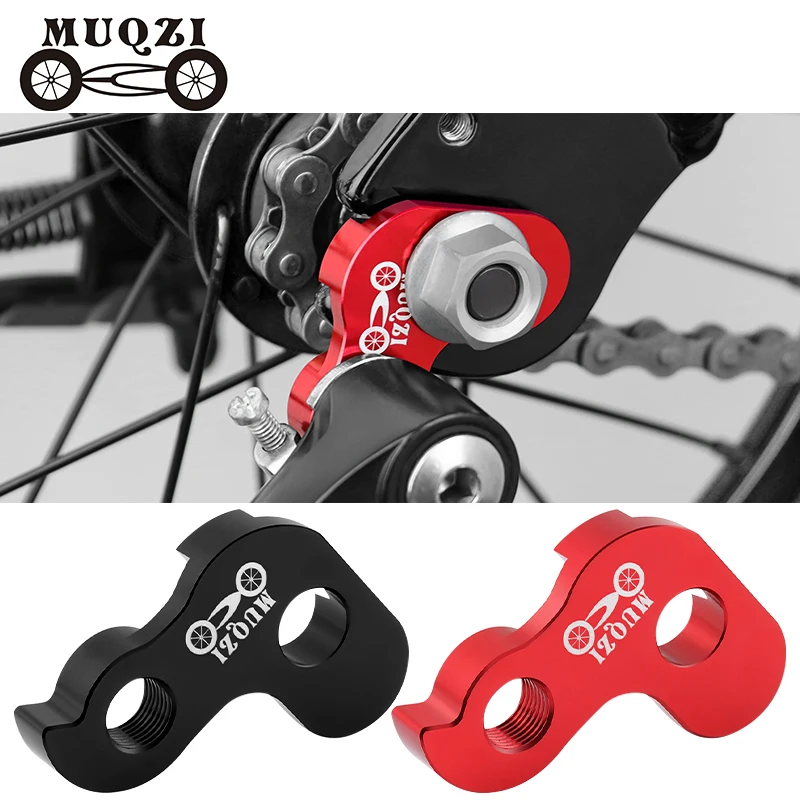 MUQZI 412 Folding Bike Frame Rear Derailleur Tail Hook Alloy Outside 3 Speed Hanger Extension Single Speed Refit Derailleur