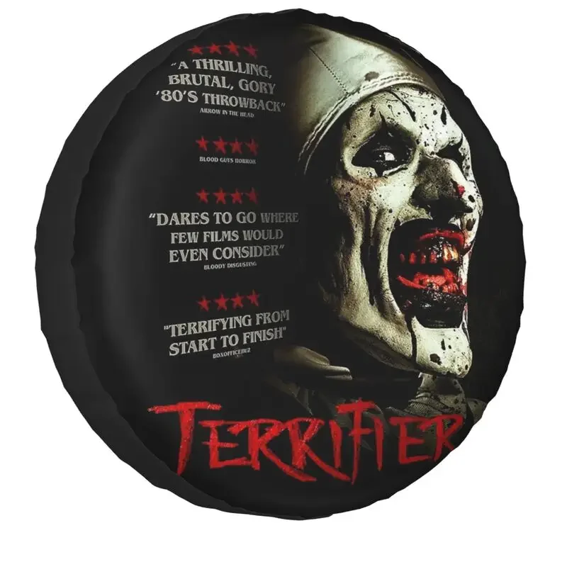 Halloween Horror Movie Terrifier Spare Tire Cover Fit for Jeep Clown SUV Camper Car Wheel Protectors 14