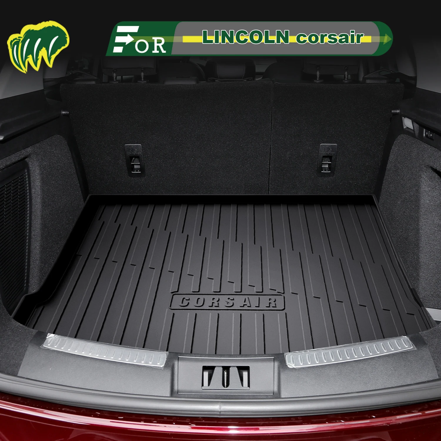 

Для LINCOLN corsair 2020-2025 TPE индивидуальный коврик для багажника автомобиля всесезонный коврик для багажника 3D-образный коврик для багажника Защитный коврик для заднего багажника