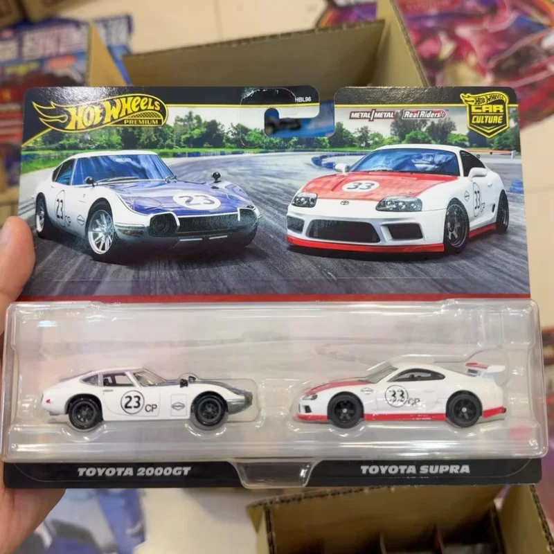 Hot Wheels Premium 2025 Cultura de carro 2 pacotes Hotwheels 2025 1/64 Modelo de carro Crianças Brinquedos Toyota 2000GT Toyota Supra Menino Crianças Brinquedos
