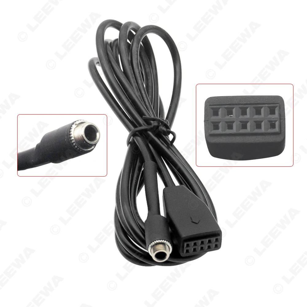 LEEWA 3.5mm Female AUX Input Cable Adapter Only For BMW E46 With Business CD Radio Headunit #CA6253