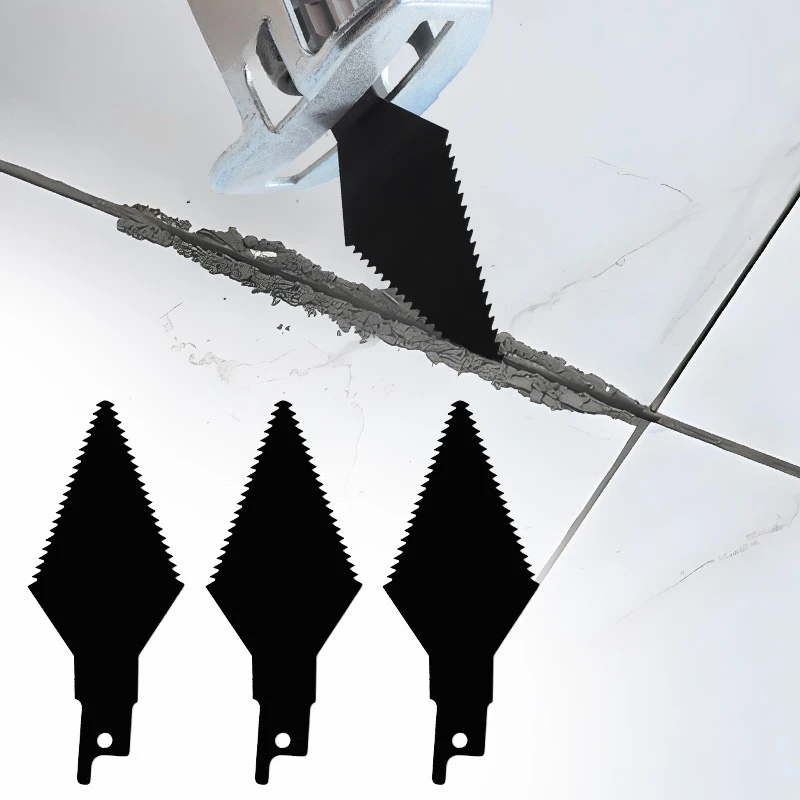 3Pcs/Set Serration Slurry Knife Saber Saw Double-sided Cement Tile Crevice Cleaning  Mud Multi-purpose Saw Knife