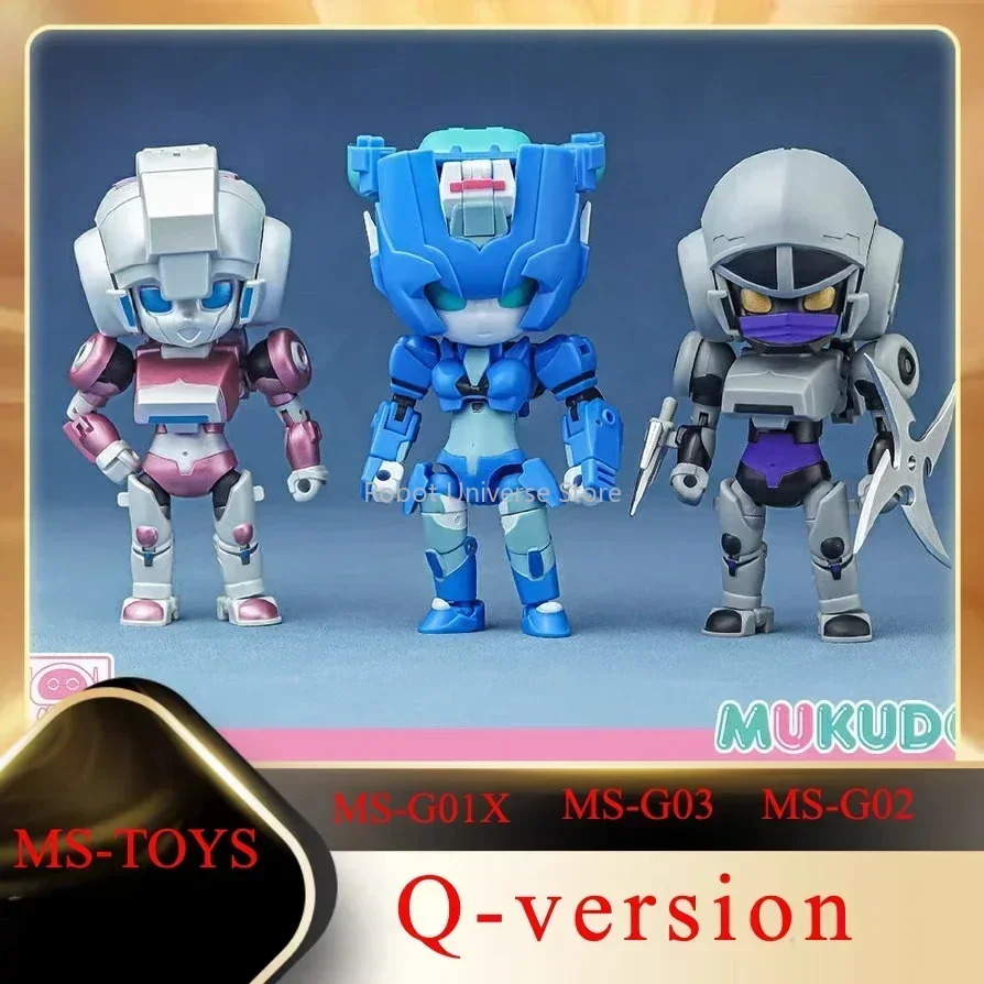 미니 변신 액션 피규어 장난감, 매직 스퀘어 MS-TOYS, MS-G01X 아르세 피치 걸 MS-G02, 나이트버드 MS-G03, 블루베리 걸