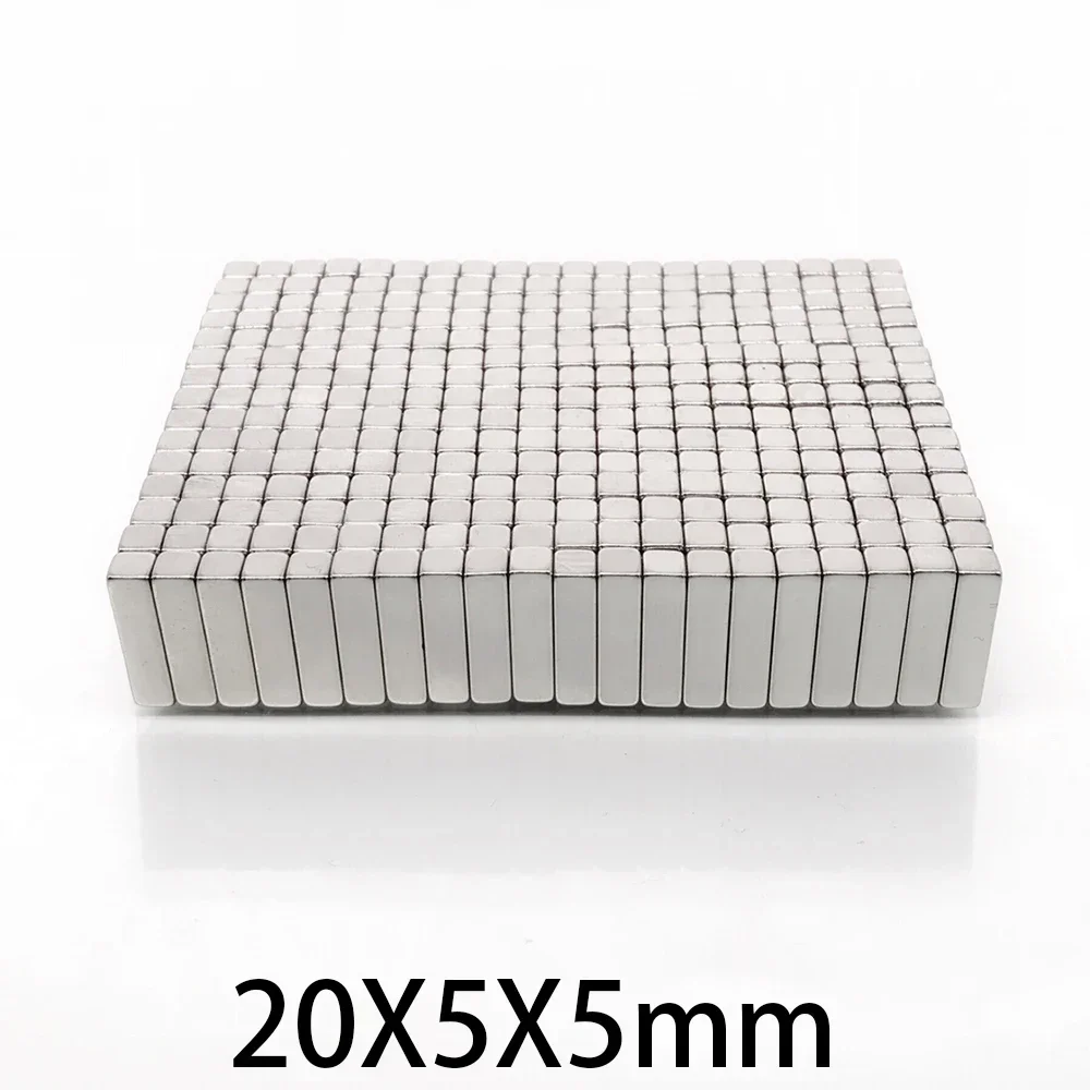 Ndfeb 모터 제너레이터, N52, 20x5x1, 20x5x2, 20x5x3, 20x5x5x5, N35 표준 사각형 네오디뮴 바 블록, 강력한 자석 검색