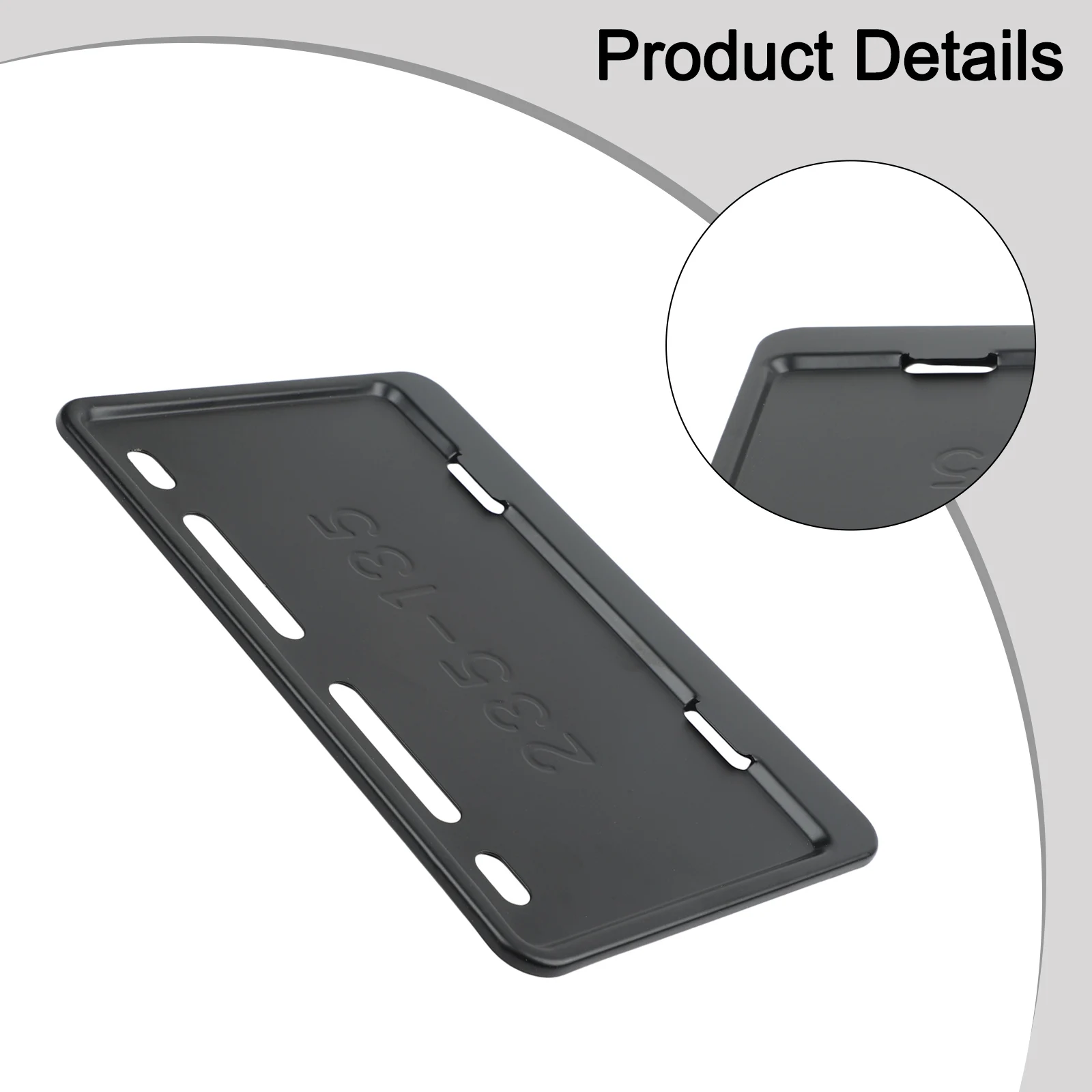 1Pc Aluminum Alloy Motorcycle License Plate Frame For Philippines 135x235mm Black Carbon Fiber Holder