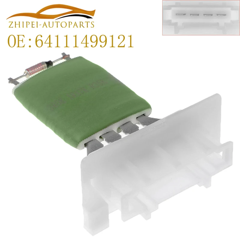 64111499121   Resistencia del calentador del motor del ventilador 64113422663 3422663 6001551674   Ajuste para Mini One 04-07 Mini One D 03-06 Mini Cooper