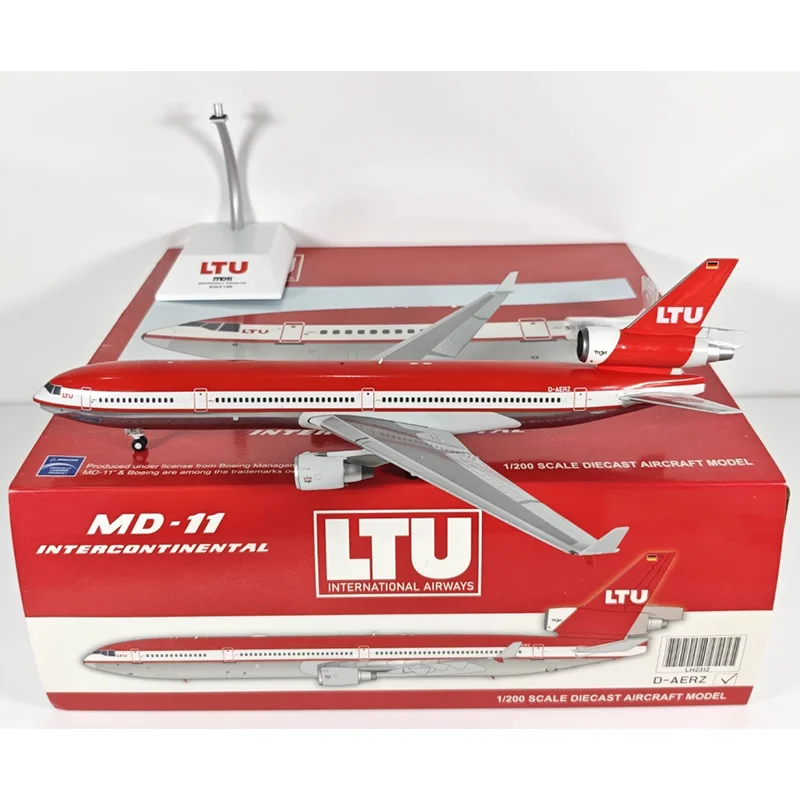 JC Wings Diecast 1/200 Scale LTU International Aviation MD-11 D-AERZ Alloy Aircraft Model Collectible Decorative Toy Gift