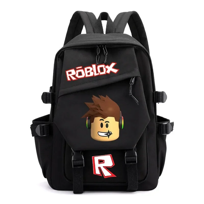 Roblox 주변기기 남녀공용 백팩 트렌디한 고등학생 컴퓨터 여행 가방 남성과 여성을 위한 일상 필수품