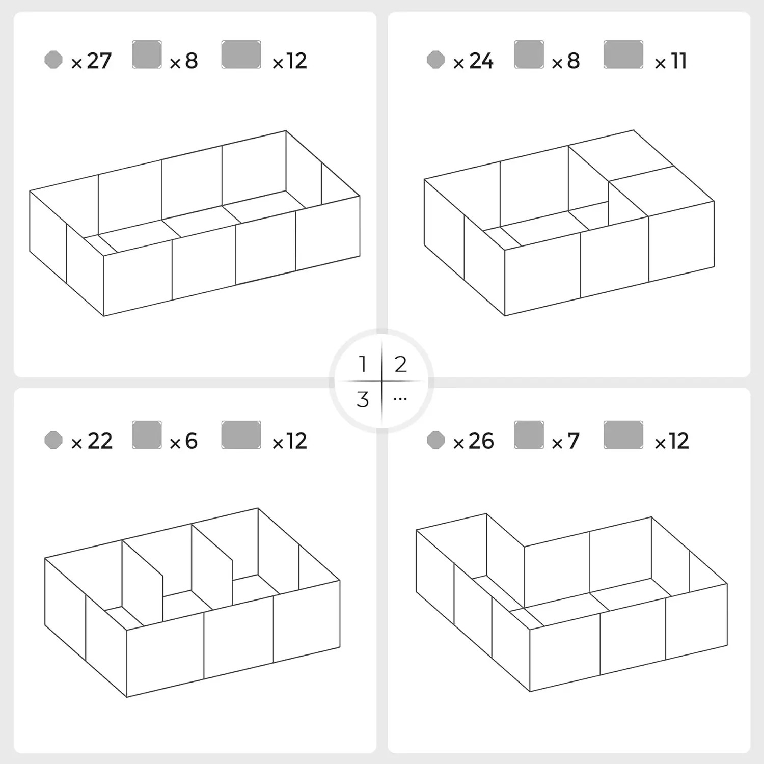 SONGMICS-قفص حيوانات صغير ، حاوية خارجية ، مع ألواح أرضية ، ديي ، 20 لوحة #4