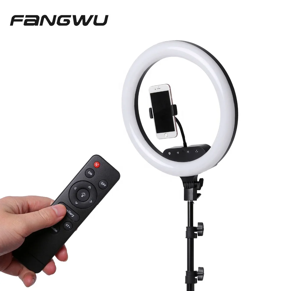 14inch 36cm Remote Touch LED Ring Light Camera Phone Photography Dimmable Ring Lamp With 2.1M  Stand
