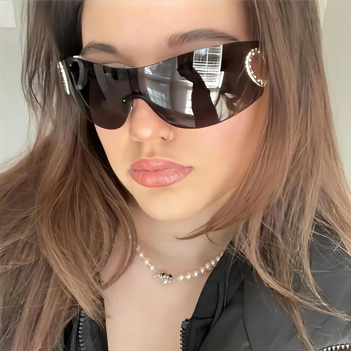نظارات شمسية نسائية موضة القلب نظارات شمسية للكبار Gafas De Sol Y2K Para Hombre Y Mujer lrest De Una Pieza Con Degrad #2