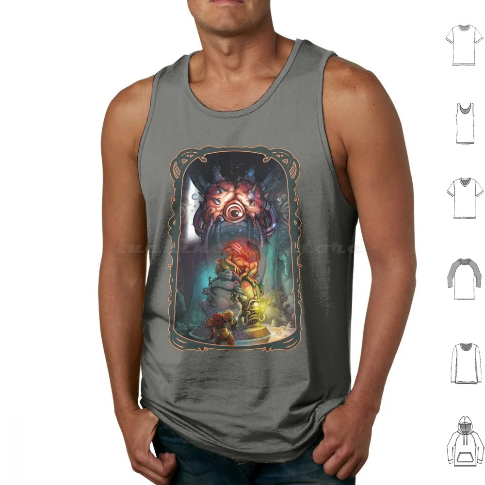 Mother Brain Awaits Tank Tops Print Cotton Metroid Super Metroid Snes Super Classic Games Samus Mother Brain Ridley