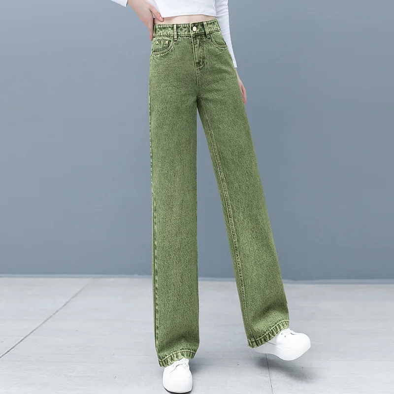 Lady's low-rise  open Crotch pants Jeans for Women's Spring Autumn 2025 New High-waist Straight Trousers Loose Casual Draped