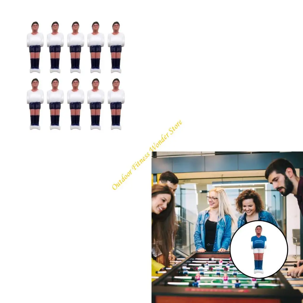 

E8bf 10pcs Foosball -замена игроков маленький настольный стол футбольные фигуры Foosball игроки игрушки футбольный стол