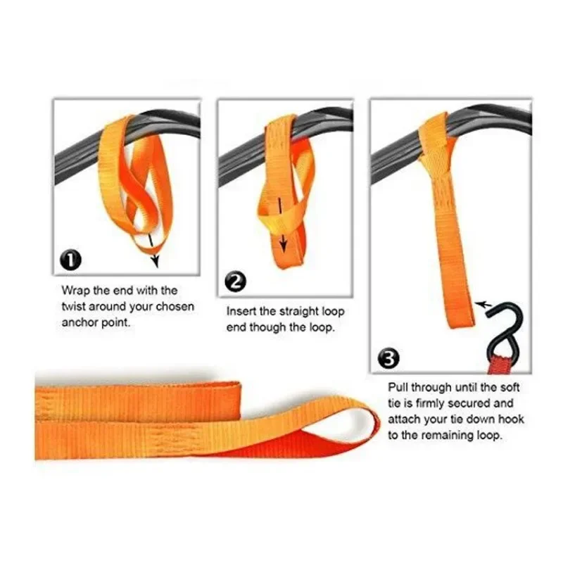 2 قطعة هوك متعدد الوظائف مع حبل عربة للدراجات النارية حزام لا نهاية له متعدد الوظائف الأمتعة ملزمة حزام الأشرطة