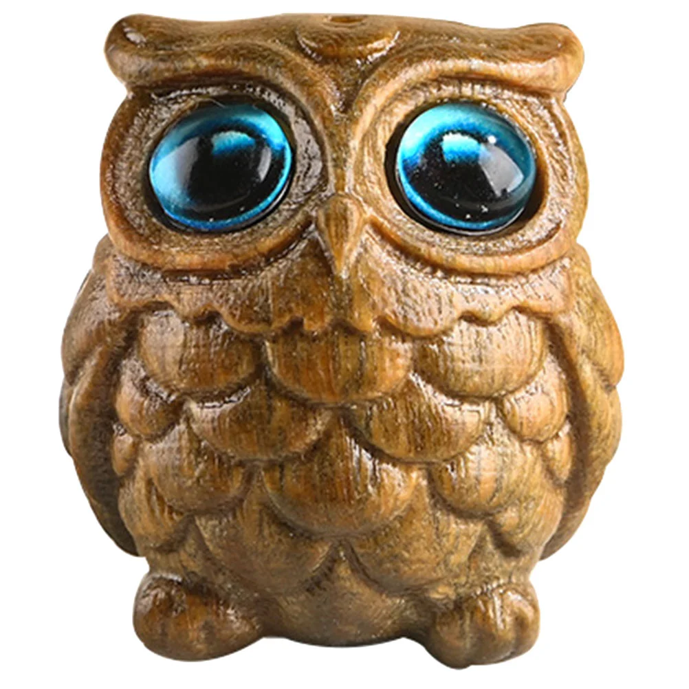 

Owl Sculpture Car Decor Animal Statue Accessories Figurines Sandalwood Ornament Office Decorations for Home Owls Gifts