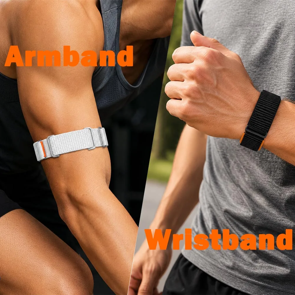 New Nylon Weave Bicep Strap for Google Fitbit Air Straps Fitness Tracker Sports Replacement Armband for Google Fitbit Air Band image 3