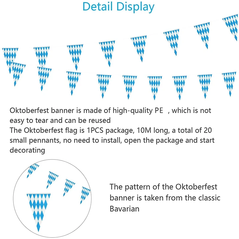 Bavarian Garland Decoration Oktoberfest Decor Bavaria Party Oktoberfest Pennant Bavarian Banner Bavaria Photo Prop