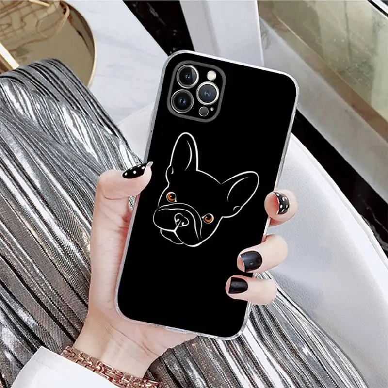 French Bulldog Phone Case For iPhone 11 12 13 14 Mini Pro Max XR X XS TPU Clear Case For 8 7 6 Plus SE 2020