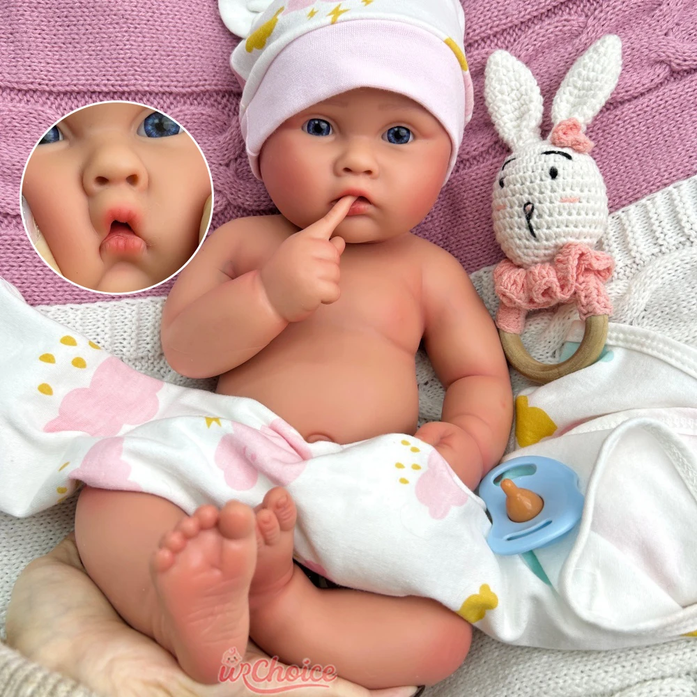 

Открытый рот для девочек 18 дюймов, полностью мягкий силикон, Reborn Baby, ручная работа, пухлые, моющиеся, для новорожденных Bebe, тщательные детали для коллекционеров кукол