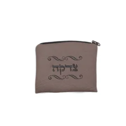 Judaica Coin Purse Pu Hebrew Embroidery Mini Wallet Bag Women Men