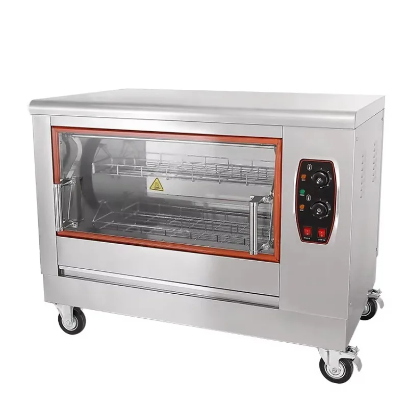 

Horizontal Electric Rotisserie Oven Rotating Roaster Grill Oven Automatic Rotary Chicken Rotisserie