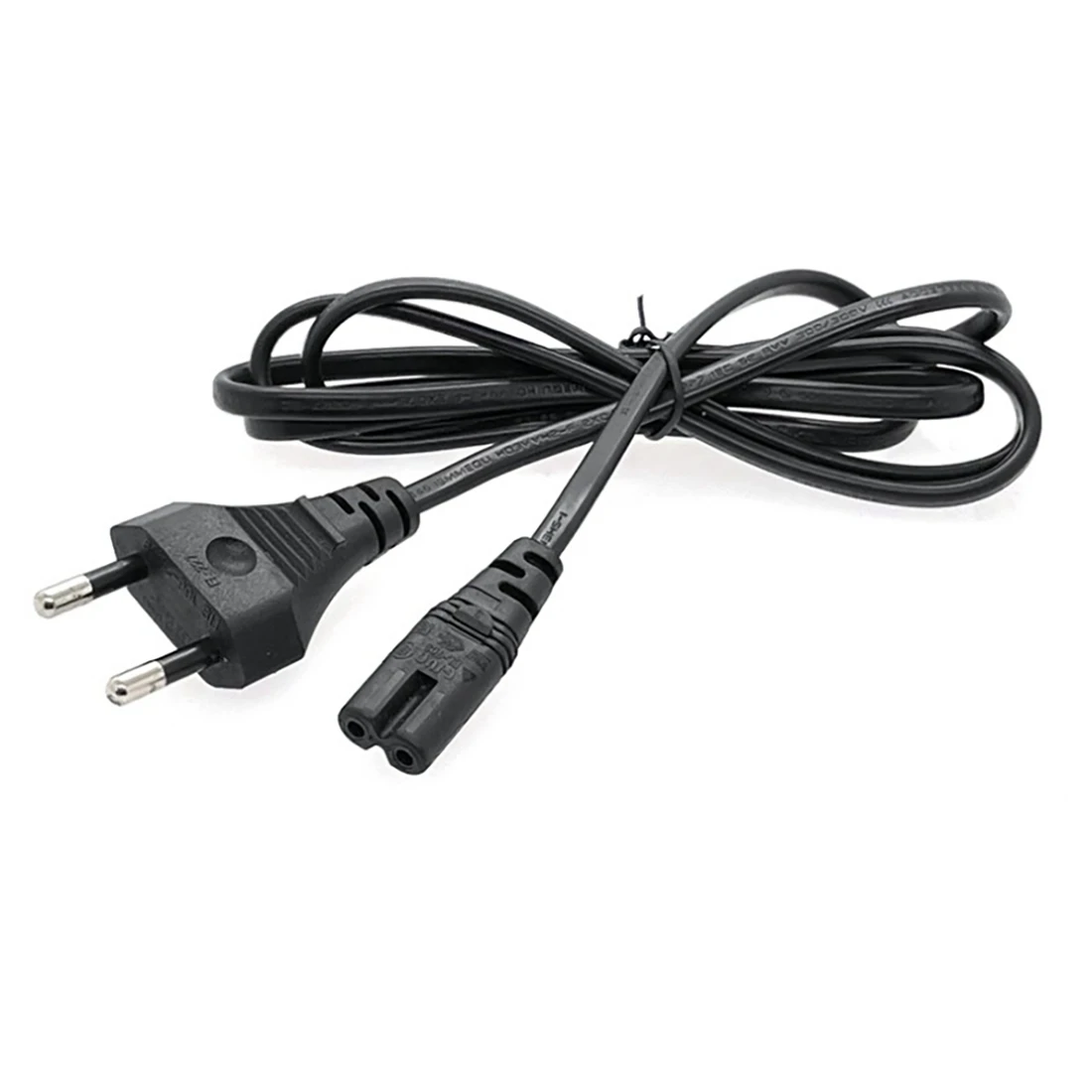 Universal Power Cable 1.5M 2-Hole Charging Cable 8-Character Tail for LED LCD TV Printer Power Cord EU Plug