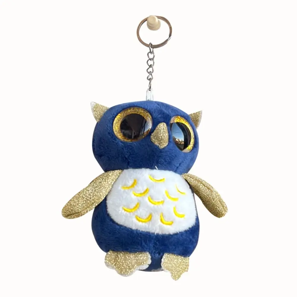 Car Keys Stuffed Animal Owl Keychain Plush Toys Cartoon Plush Owl Keyring Big Eye Key Holder Owl Pendants Doll Handbag