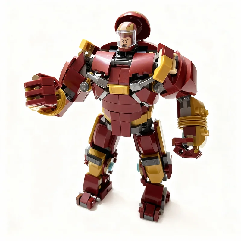 NEW 317PCS MOC Hero Movie Hulkbuster Build Model Premium Display Assembly Building Blocks DIY Creative Gift Collectible Blocks