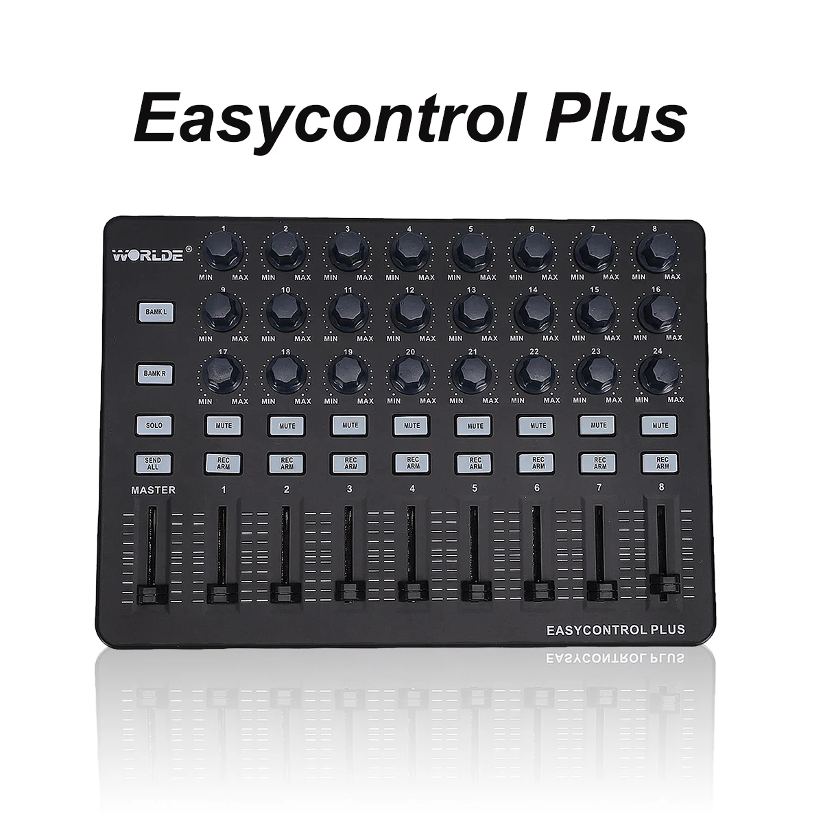 

Worlde Easycontrol Plus MIDI Controller for Studio & Live – 24 Knobs, 9 Sliders, 18 Buttons, 16 Preset Banks, 483g
