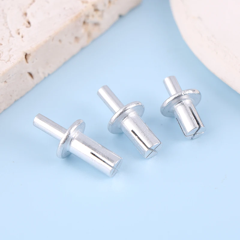 20 Pcs Hammer Drive Expansion Aluminum Nail Head Piercing Rivets Gypsum Board Hollow Wall Expansion Aluminum Nails Screws parts