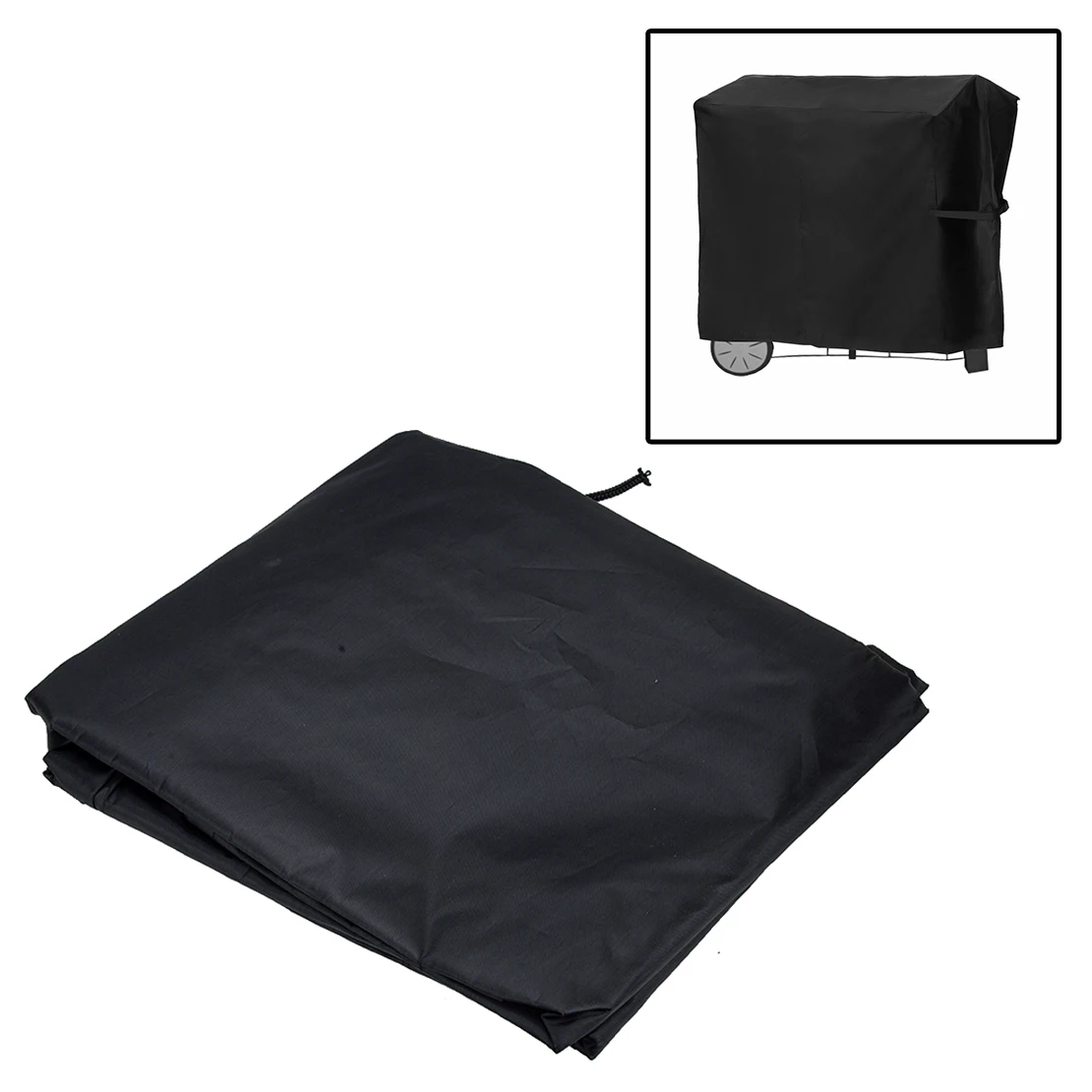 

BBQ Grill Cover Outdoor Barbecue Heavy-Duty Waterproof Polyester Fit for Weber Q3000 Q2000 Black