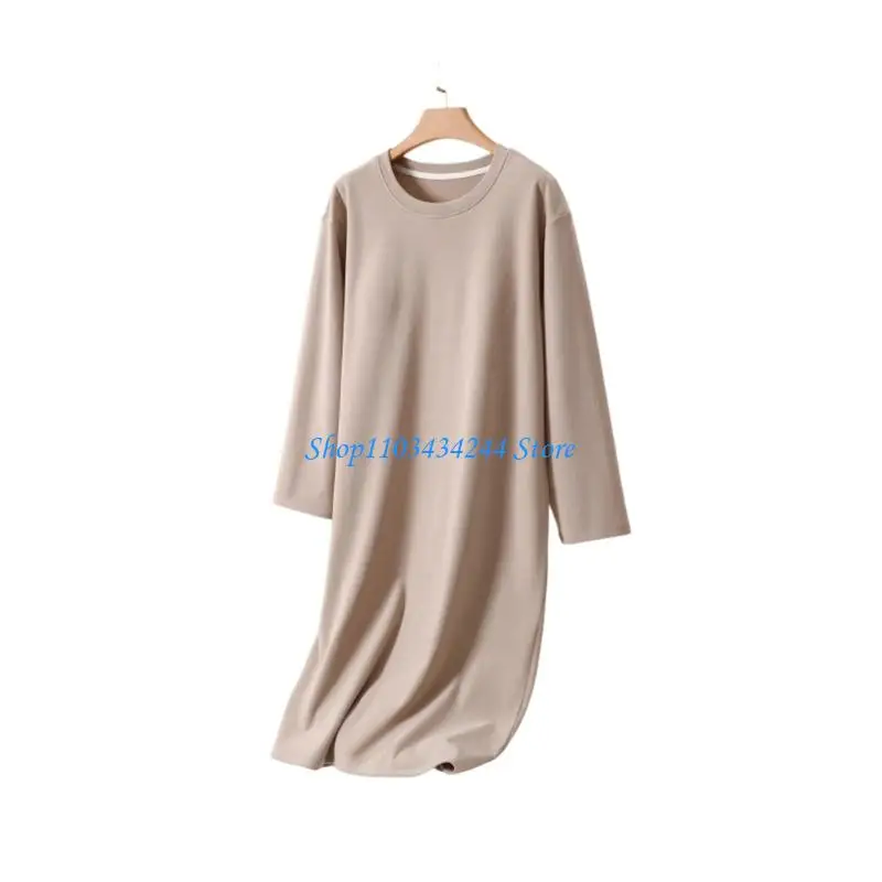 

Cozy Maternity Sleepshirt Wool Blend Fabric Built In Bra Support Soft Stretchy For Pregnant Women Breathable