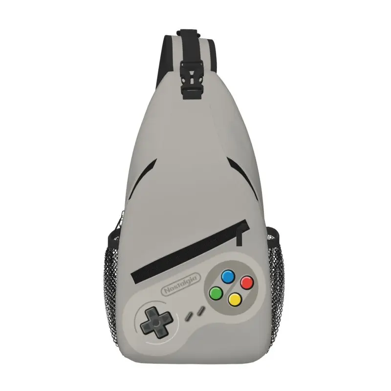 

Fashion Retro Video Game Controller Sling Bags for Traveling Men's Gamer Gift Chest Crossbody Backpack Shoulder Daypack