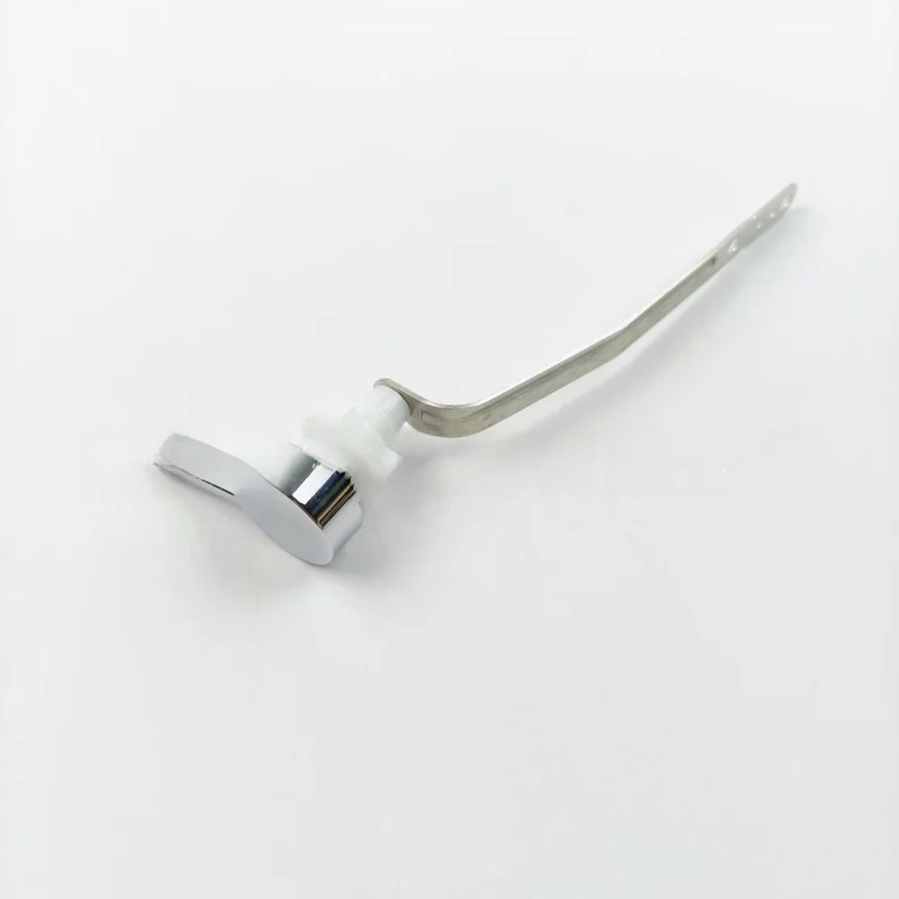 Side Mount Toilet Tank Flush Lever Chrome Zinc Alloy Construction Rust Resistant Finish for Long Term Bathroom Use
