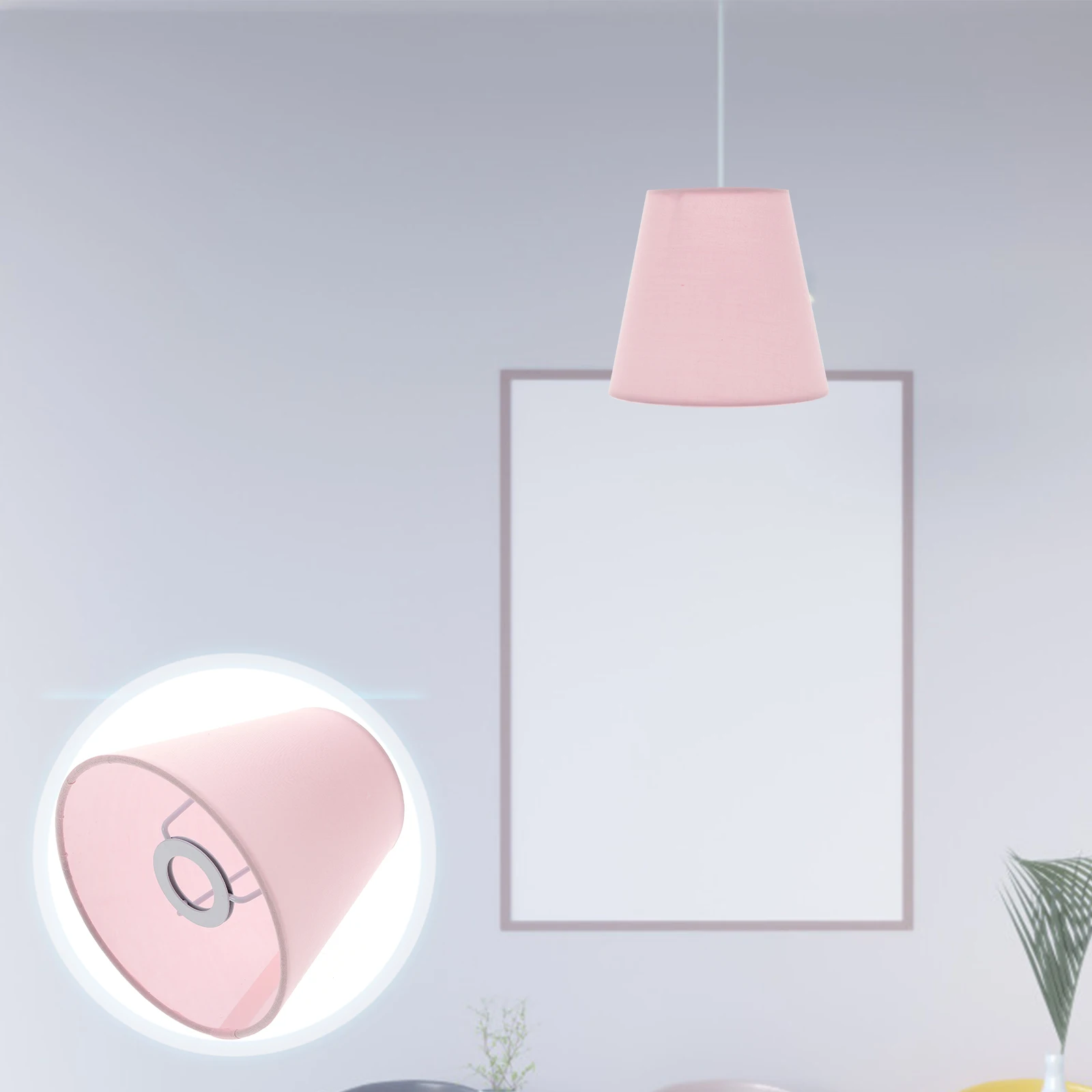 

Fabric Lamp Shade Drum Style Pendant Cover Decorative Bedroom Ceiling Chandelier Light Accessory Soften Light for Floor