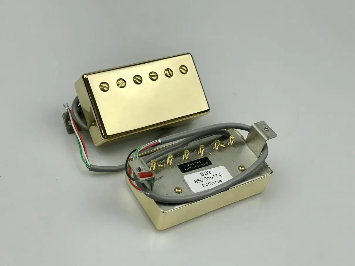 

Guitar Pickups Alnico V BB1 BB2 Series PAF Humbucker Pickup 4C Set Golden Cover Electric Guitar