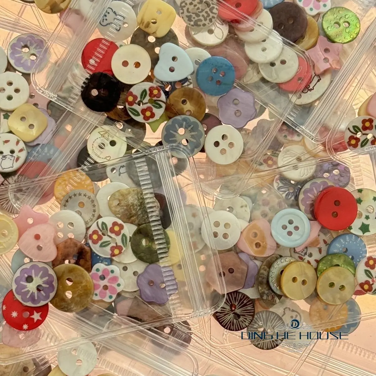 Random 22pcs Buttons Pearl Shell Irregular Circular Sewing Supplies DIY Clothing and Embellishments Decorative Shirt Clothing