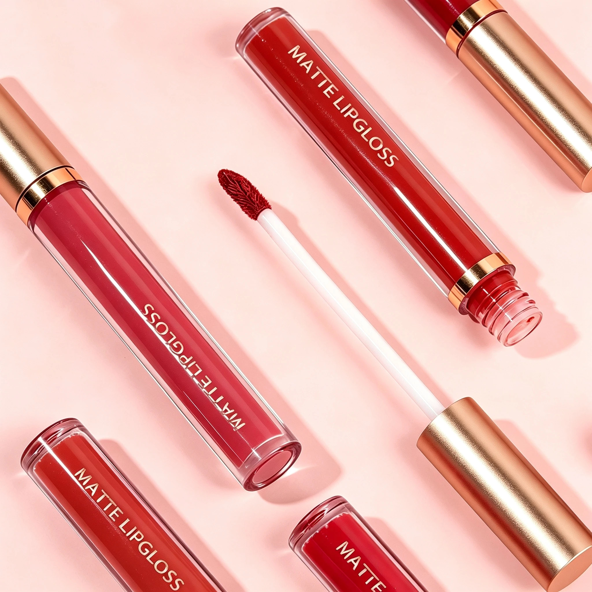 Lip Gloss Set of 6 Colors, Matte Lip Tint, Long-Lasting Moisturizing, Waterproof, Non-Stick Cup Lip Color, Essential for Lip Makeup, High Color Payoff, Non-Fading Lipstick