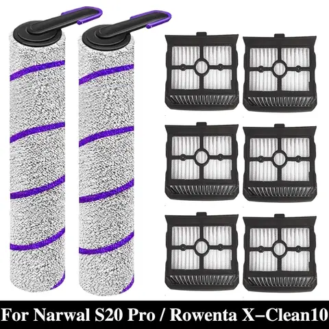 For Narwal S20 Pro, Rowenta X-Clean 10 Vacuum Mop Accessories Roller Brush Hepa Filter Replacement Parts