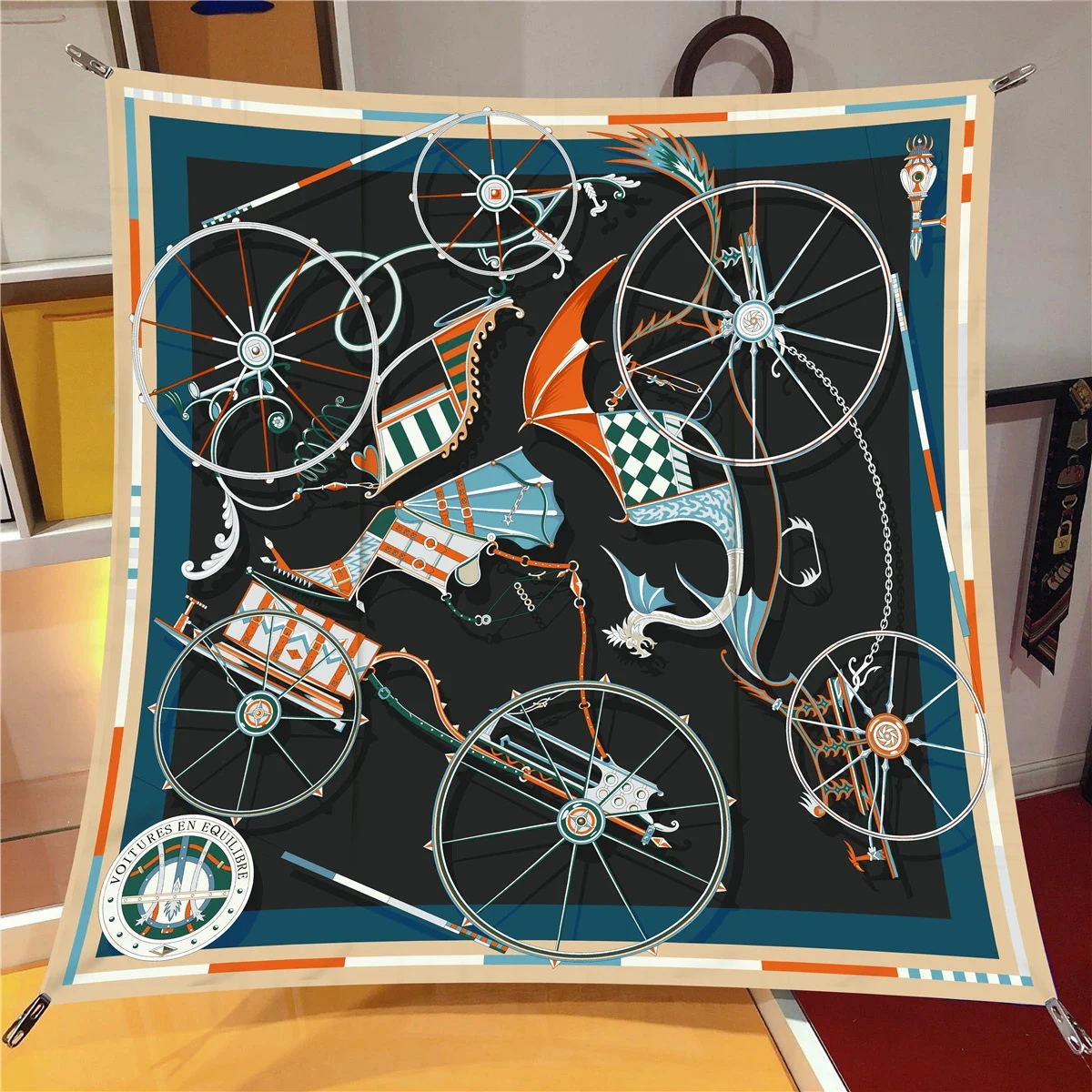 ผ้าโพกหัวสี่เหลี่ยมคลุมไหล่90*90ซม. สำหรับฤดูร้อนผ้าคลุมไหล่แฟชั่น syal Sutra ผู้หญิงผ้าโพกหัวพิมพ์ใหม่ผ้าพันคอยอดนิยม