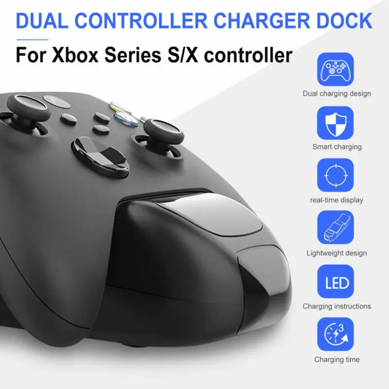 Ladegerät mit zwei Ladestationen für Serien-x s-Controller mit Akkus Controller-Ladedock für Serien s/x