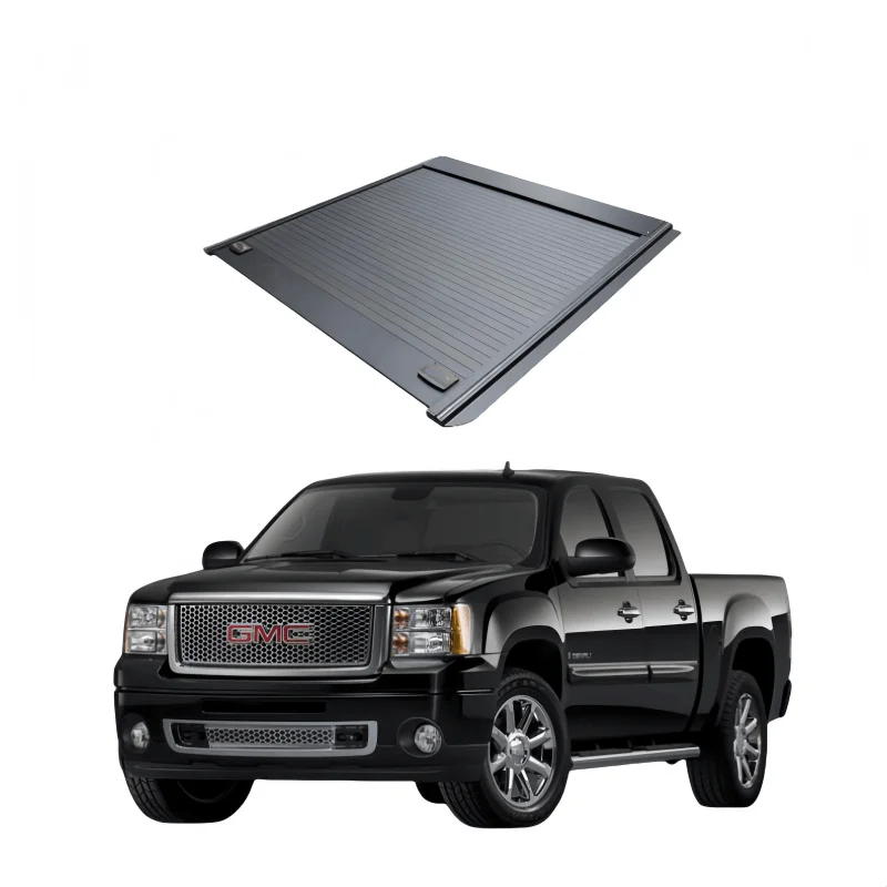 For GMC Sierra 1500 AT4X Tremor truck trunk lid retractable tonneau cover compartment cover