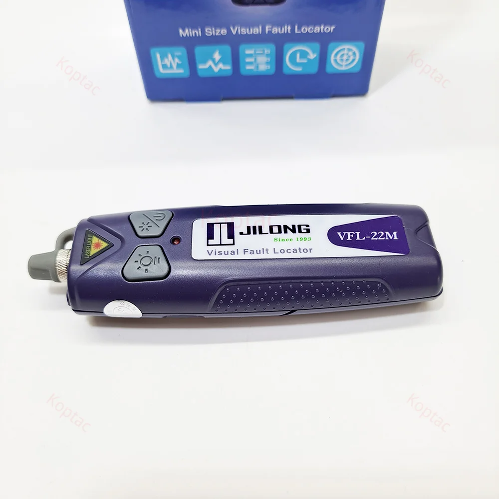 JILONG FTTH VFL Optical Fiber 3A Laser Mini Visual Fault Locator 650nm With LED Light 10mW 20mW 30mW Up to 30Km Alkaline Battery