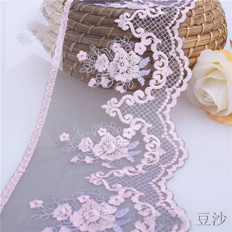 

40Yards Embroidered Lace Trim For Sewing Clothes Accessories Bra Costume Dress Lingerie Decor 12cm Width