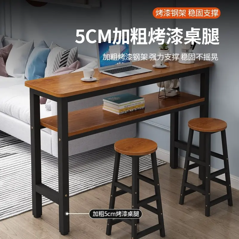 G * bar table household living room partition solid wood balcony casual high table double sofa side wall long